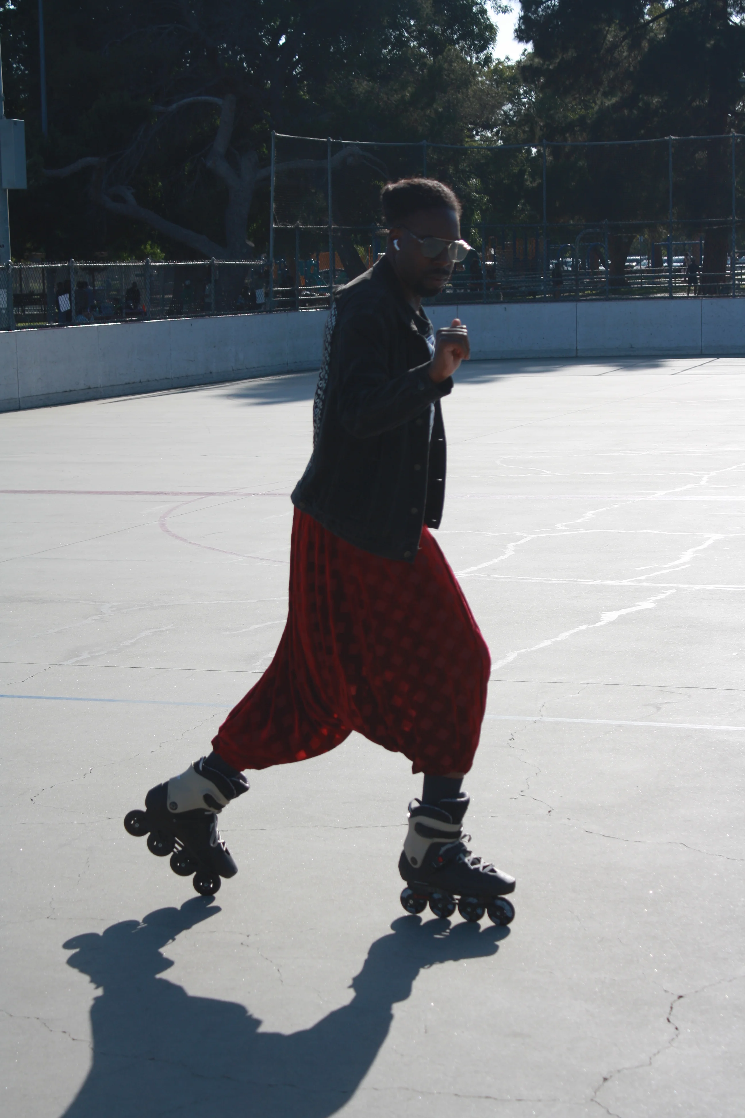 Coco Lavelle skating at an outdoor rink